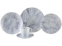Aparelho de Jantar e Cappuccino 20 Peças Tramontina Redondo de Porcelana Cinza Arbo 96589038 - 5