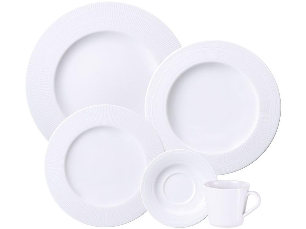 Aparelho de Jantar e Chá 20 Peças Tramontina Redondo de Porcelana Branco Nexus 96589046 - 1