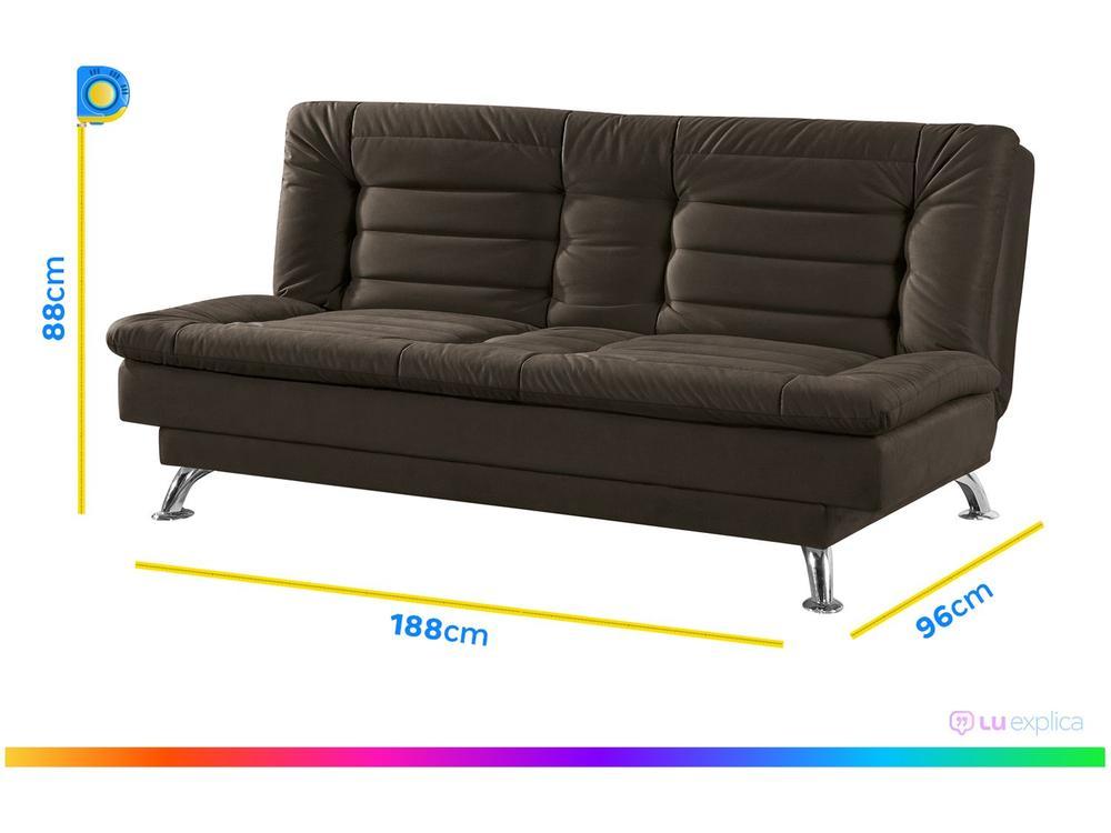 Sofá-cama Casal 3 Lugares Reclinável Maya - 3