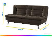 Sofá-cama Casal 3 Lugares Reclinável Maya - 3