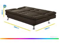 Sofá-cama Casal 3 Lugares Reclinável Maya