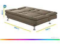Sofá-cama Casal 3 Lugares Reclinável Maya