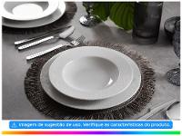 Aparelho de Jantar e Chá 20 Peças Tramontina Redondo de Porcelana Branco Santorini 96589026