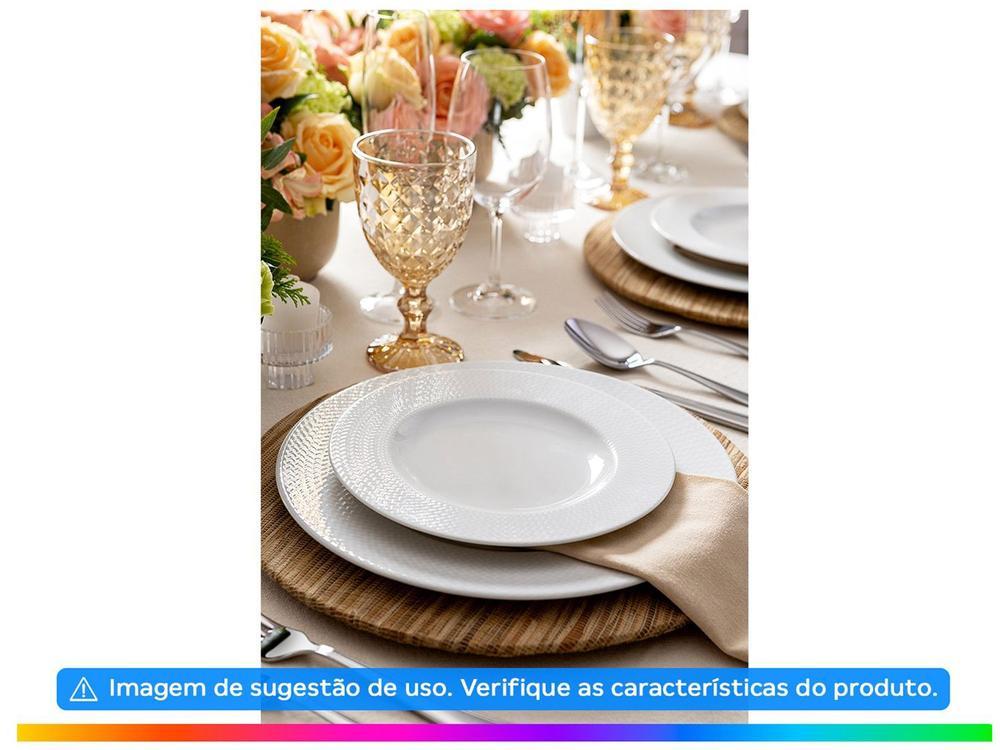 Aparelho de Jantar e Chá 20 Peças Tramontina Redondo de Porcelana Branco Mesh 96589028 - 3