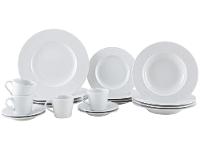 Aparelho de Jantar e Chá 20 Peças Tramontina Redondo de Porcelana Branco Mesh 96589028 - 1
