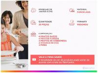 Aparelho de Jantar e Chá 20 Peças Tramontina Redondo de Porcelana Branco Mesh 96589028 - 2