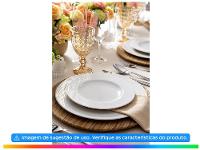 Aparelho de Jantar e Chá 20 Peças Tramontina Redondo de Porcelana Branco Mesh 96589028 - 3