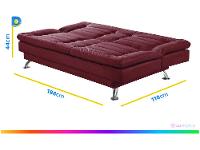 Sofá-cama Casal 3 Lugares Reclinável Maya