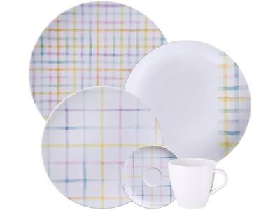 Aparelho de Jantar e Café 20 Peças Tramontina Redondo de Porcelana Branco Sweet 96589058