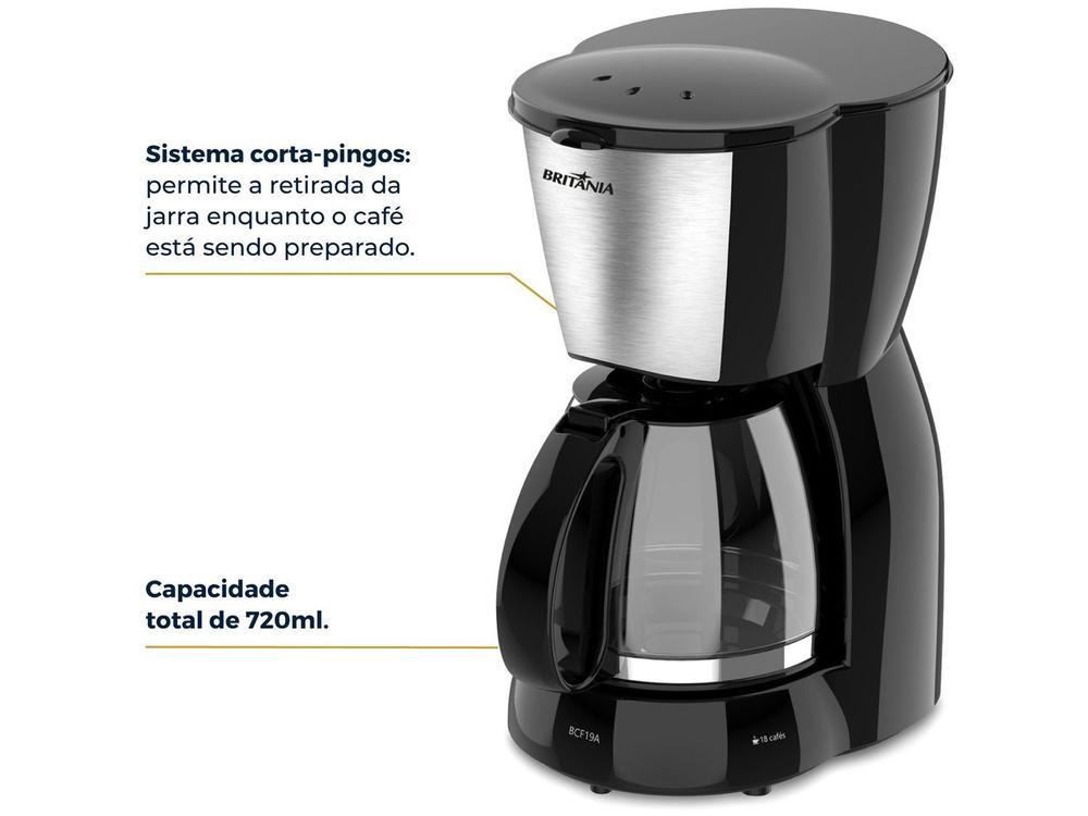 Cafeteira Elétrica Britânia BCF19 18 Cafés Preta - 6