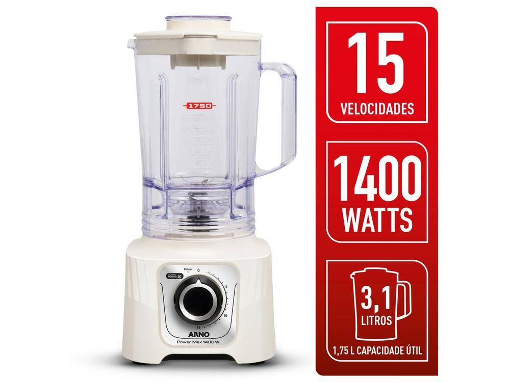 Liquidificador Arno Power Max LN64 15 Velocidades 1400W Marfim - 28