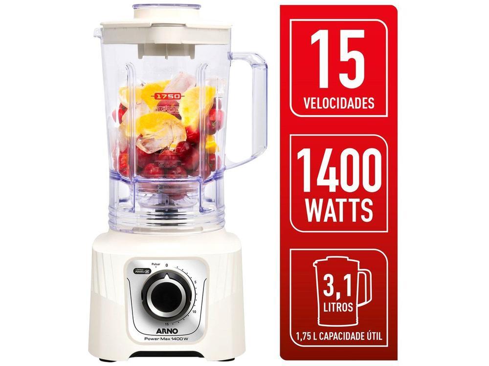 Liquidificador Arno Power Max LN64 15 Velocidades 1400W Marfim - 20