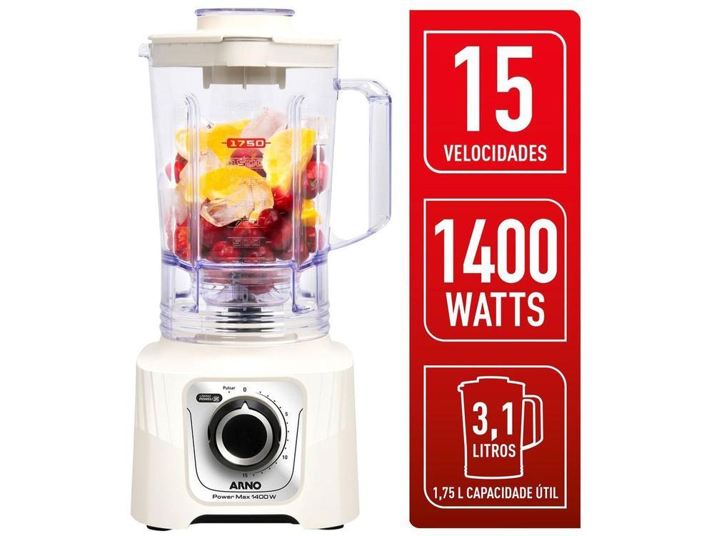Liquidificador Arno Power Max LN64 15 Velocidades 1400W Marfim - 2