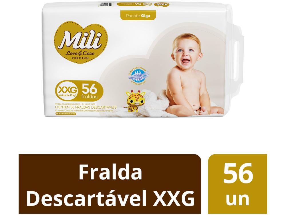 Fralda Mili Premium Love & Care Tam. XXG acima de 15kg 56 Unidades - 2