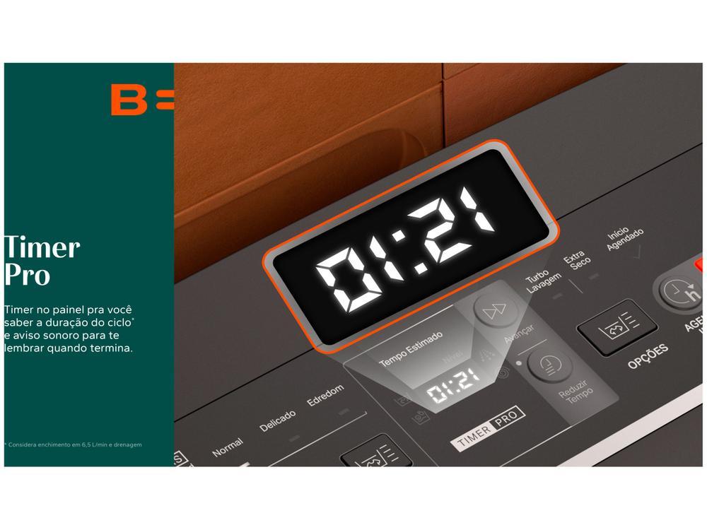 Lavadora de Roupas Brastemp 15kg Cesto Inox 4 Programas de Lavagem Cinza BWT15A9 - 4