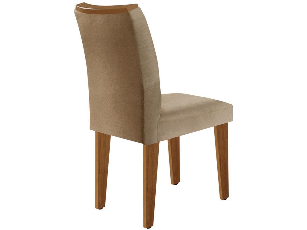 Mesa de Jantar 6 Cadeiras Retangular Imbuia e Off White Tampo de MDF Rufato Jade - 8