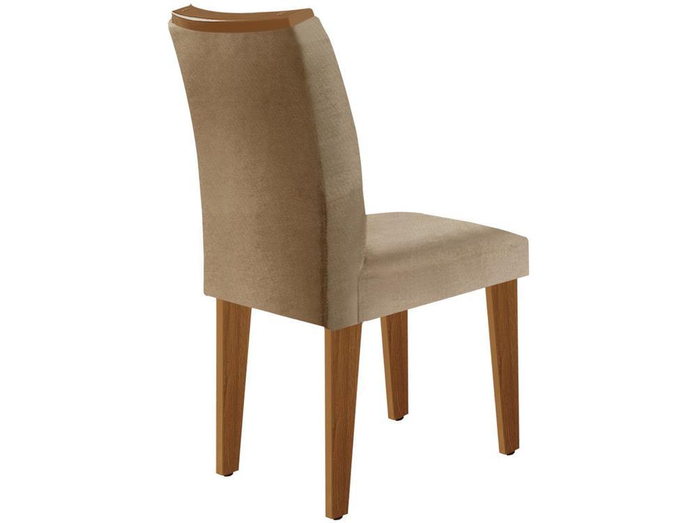 Mesa de Jantar 6 Cadeiras Retangular Imbuia e Off White Tampo de MDF Rufato Jade - 5