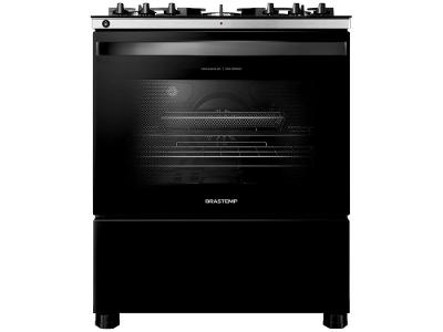 Fogão 5 bocas Brastemp Preto Mesa de Vidro BFS5LAE