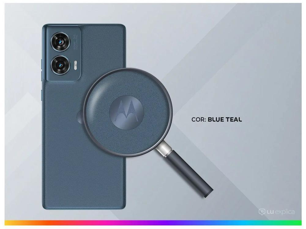 Smartphone Motorola Edge 50 Fusion 256GB Blue Teal 5G 8GB RAM 6,7" Câmera Sony Dupla Selfie 32MP Dual Chip - 21