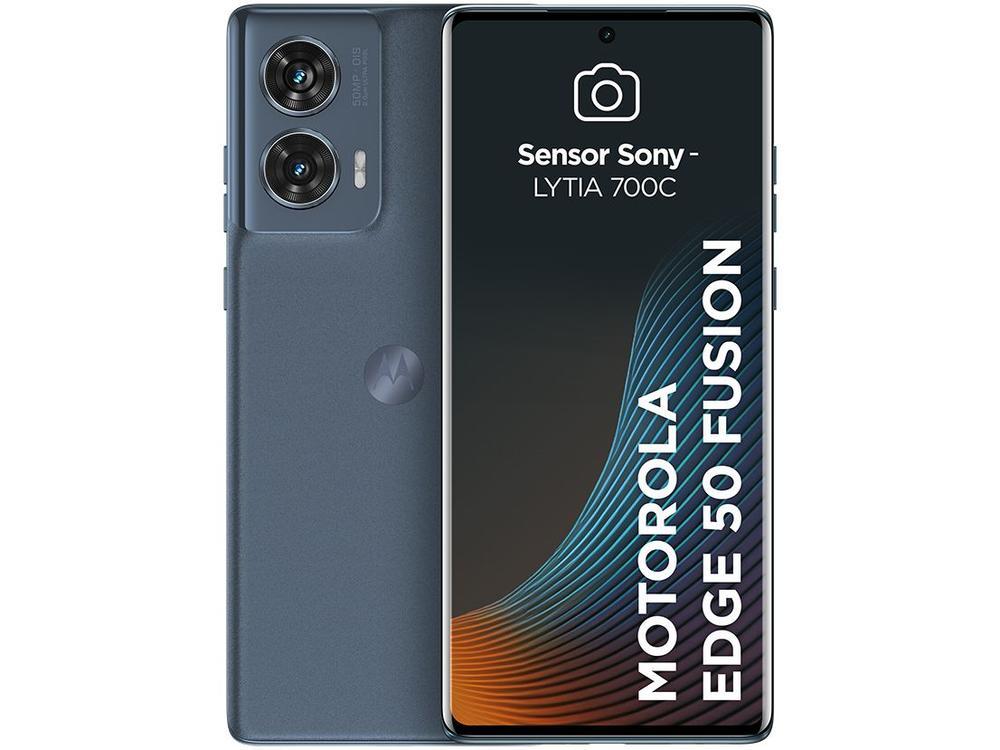 Smartphone Motorola Edge 50 Fusion 256GB Blue Teal 5G 8GB RAM 6,7" Câmera Sony Dupla Selfie 32MP Dual Chip - 23
