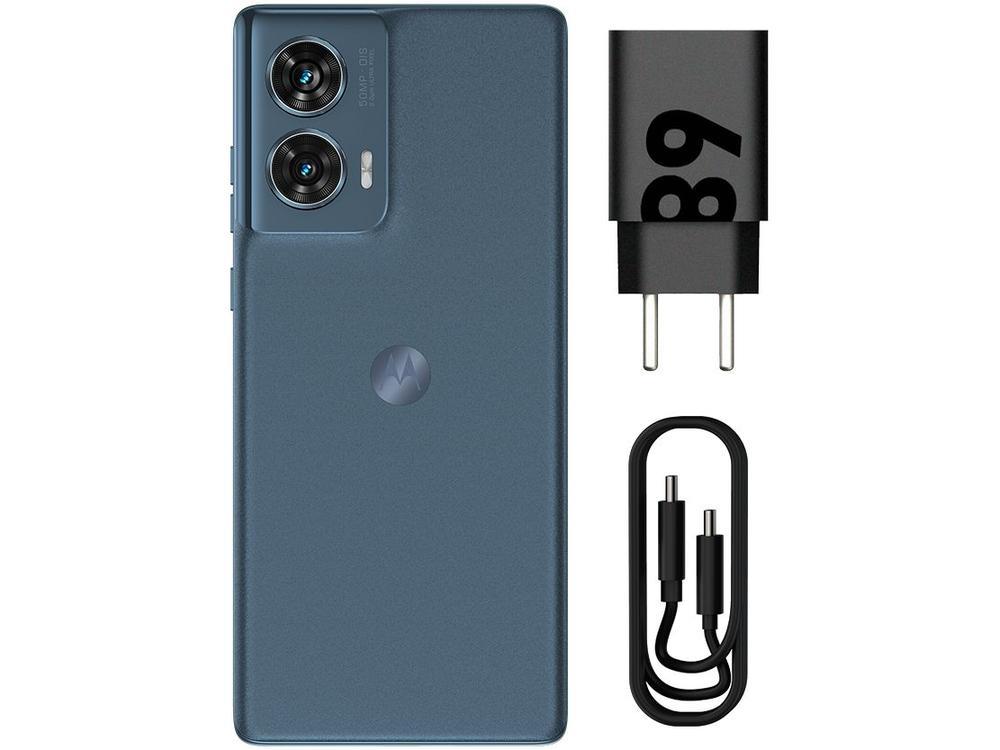 Smartphone Motorola Edge 50 Fusion 256GB Blue Teal 5G 8GB RAM 6,7" Câmera Sony Dupla Selfie 32MP Dual Chip - 27