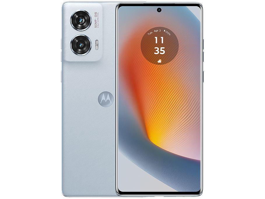 Smartphone Motorola Edge 50 Fusion 256GB Light Blue Vegan Leather 5G 8GB RAM 6,7" Câmera Sony Dupla Selfie 32MP Dual Chip - 14