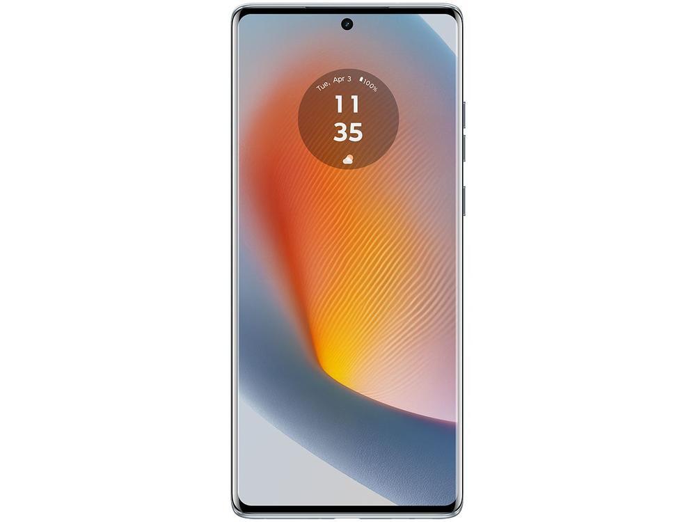 Smartphone Motorola Edge 50 Fusion 256GB Light Blue Vegan Leather 5G 8GB RAM 6,7" Câmera Sony Dupla Selfie 32MP Dual Chip - 26