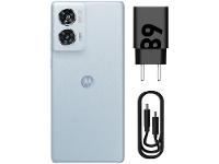 Smartphone Motorola Edge 50 Fusion 256GB Light Blue Vegan Leather 5G 8GB RAM 6,7" Câmera Sony Dupla Selfie 32MP Dual Chip - 27
