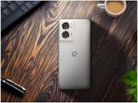 Smartphone Motorola Edge 50 Fusion 256GB Light Blue Vegan Leather 5G 8GB RAM 6,7" Câmera Sony Dupla Selfie 32MP Dual Chip - 5