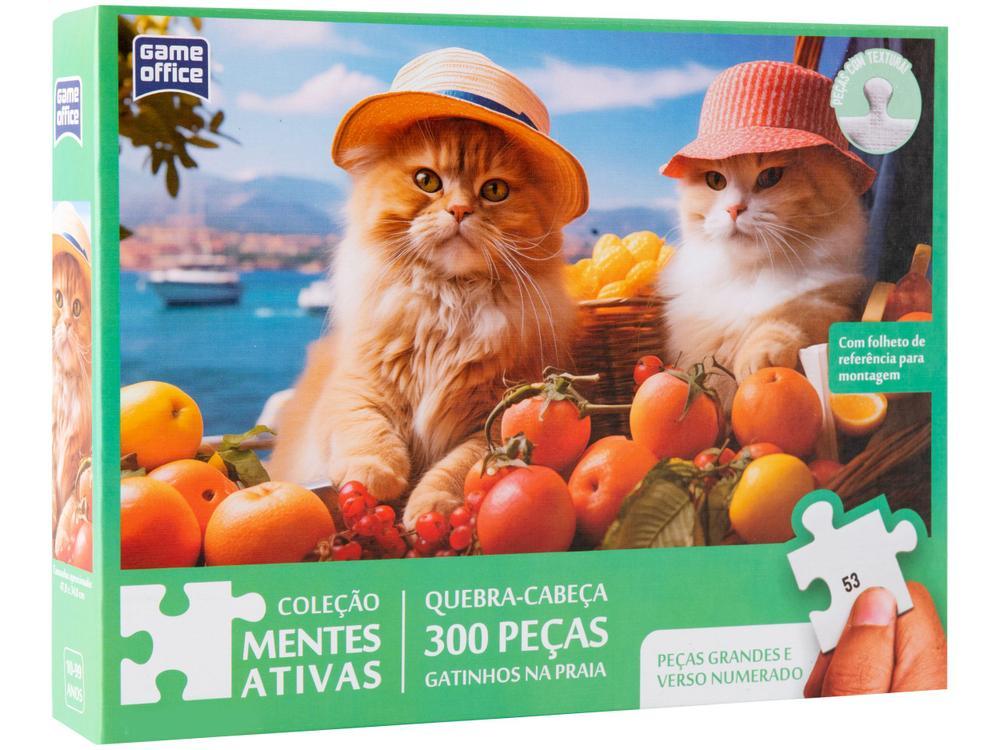 Quebra-cabeça 300 Peças Game Office Gatinhos na - 1