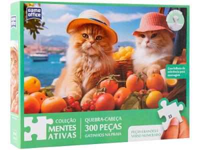 Quebra-cabeça 300 Peças Game Office Gatinhos na