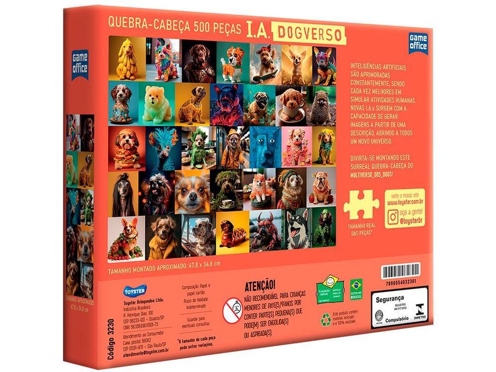 Quebra-cabeça 500 Peças Game Office IA Dogverso - 14