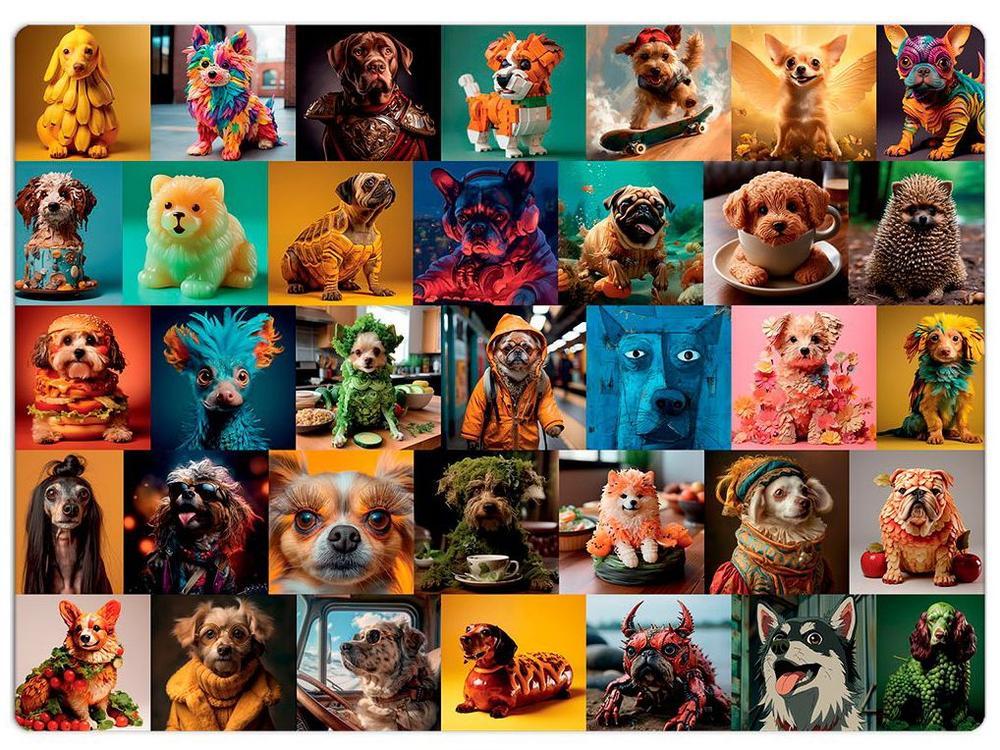 Quebra-cabeça 500 Peças Game Office IA Dogverso - 3