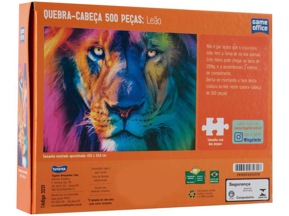 Quebra-cabeça 500 Peças Game Office Leão - 6