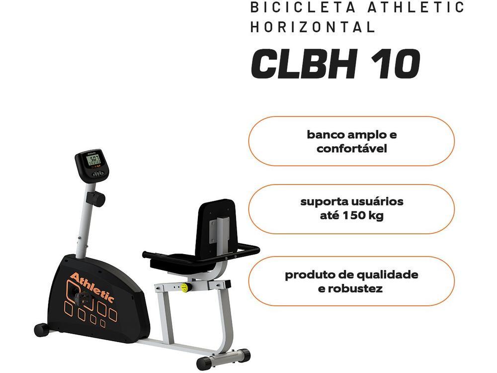 Bicicleta Ergométrica Horizontal Athletic CLBH10 Magnética 150kg - 16