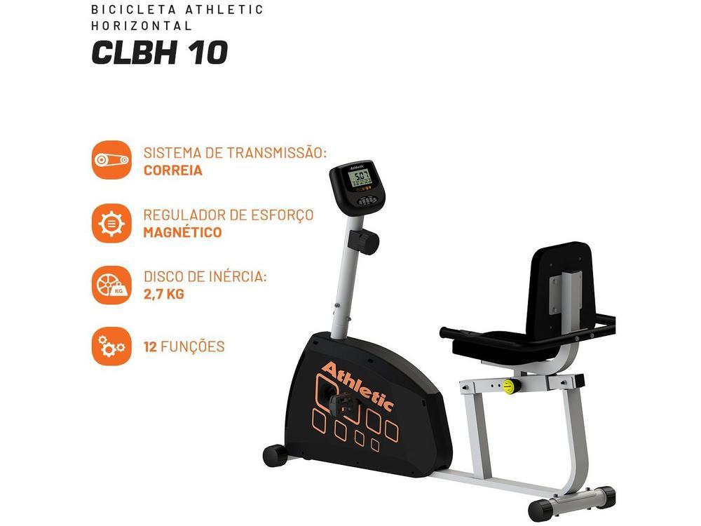 Bicicleta Ergométrica Horizontal Athletic CLBH10 Magnética 150kg - 7