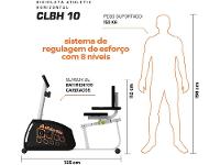 Bicicleta Ergométrica Horizontal Athletic CLBH10 Magnética 150kg - 11