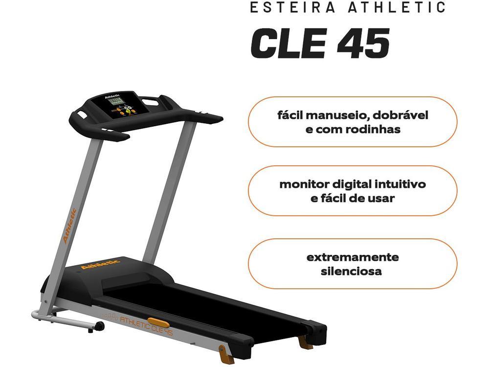 Esteira Ergométrica Elétrica Dobrável Athletic CLE 45 Vel. Máxima 16km/h - 17