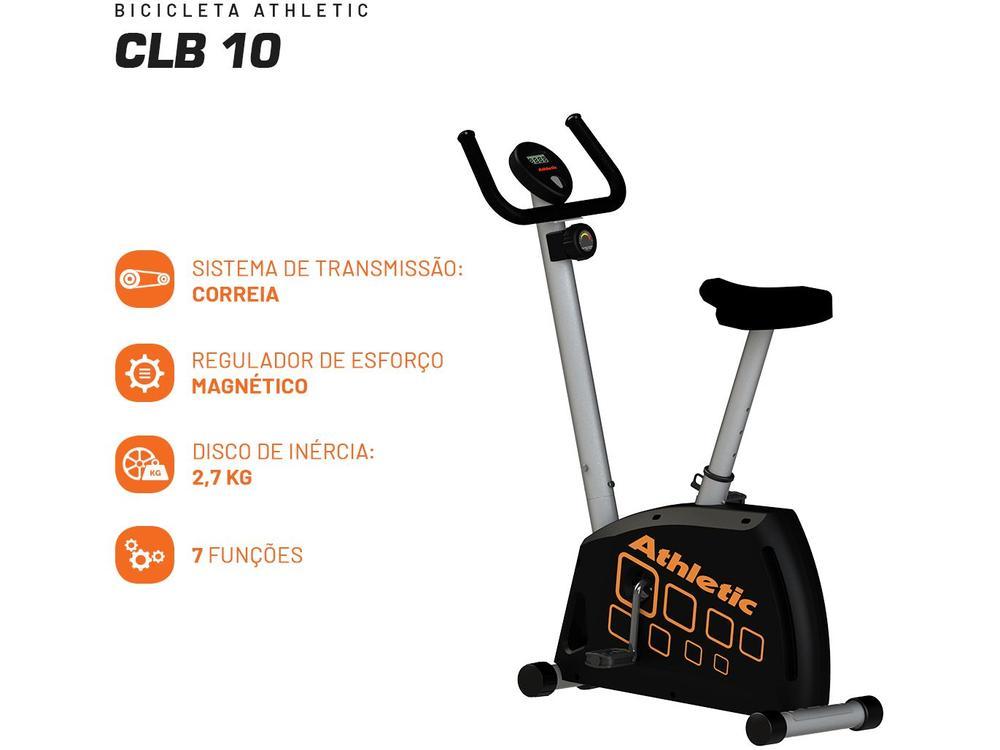 Bicicleta Ergométrica Athletic CLB 10 Magnética 150kg - 14