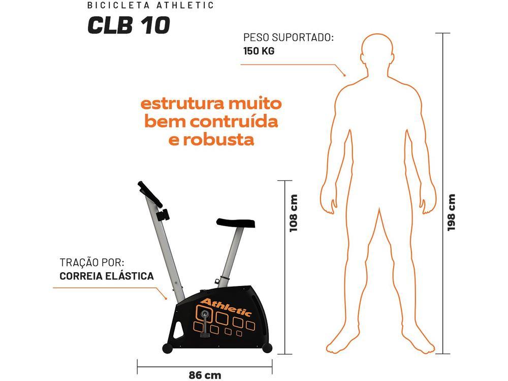 Bicicleta Ergométrica Athletic CLB 10 Magnética 150kg - 15