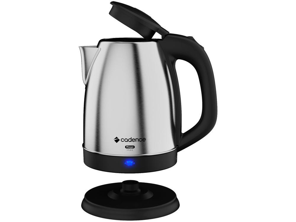 Chaleira Elétrica Cadence Mega Prata e Preto 1,9L - 6
