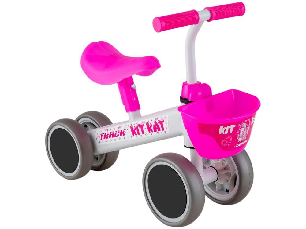 Bicicleta de Equilíbrio Infantil TK3 Track Kit Kat Branca e Pink - 1