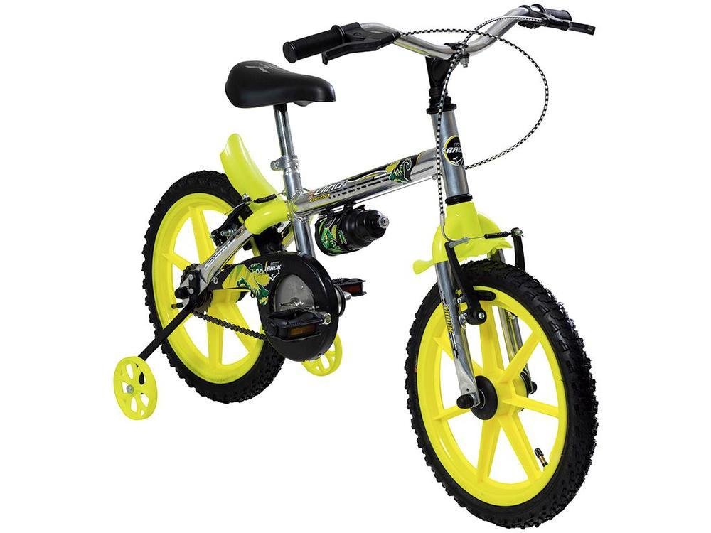 Bicicleta Infantil Aro 16 TK3 Track Dino Neon Cromado com Rodinhas Freio V-Brake - 2