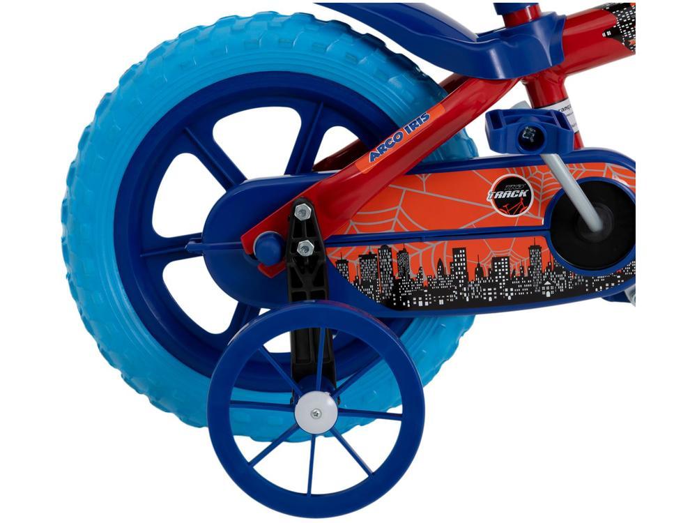 Bicicleta Infantil Aro 12 TK3 Track Arco Íris Vermelho e Azul com Rodinhas - 10