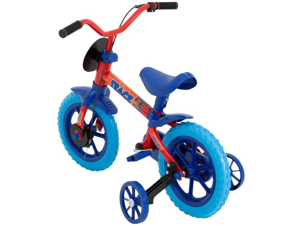 Bicicleta Infantil Aro 12 TK3 Track Arco Íris Vermelho e Azul com Rodinhas - 3