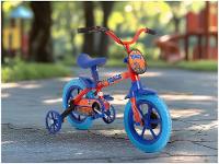 Bicicleta Infantil Aro 12 TK3 Track Arco Íris Vermelho e Azul com Rodinhas - 19