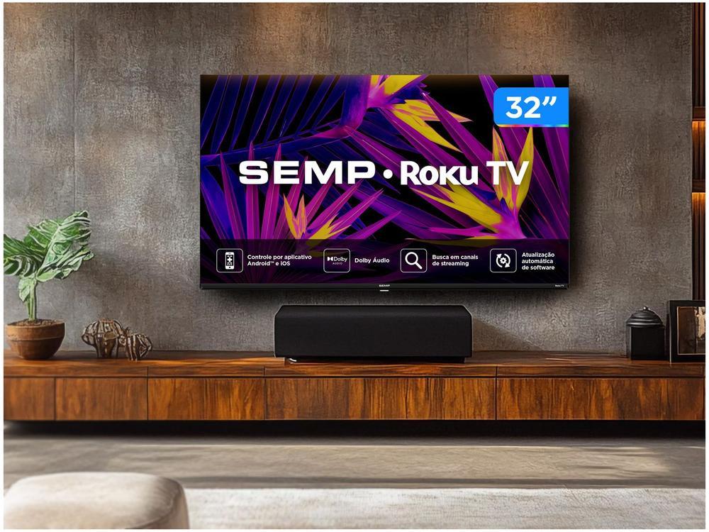 Smart TV 32" HD LED Semp 32R6610 Wi-Fi 3 HDMI 1 USB - 4