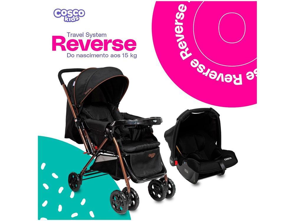 Carrinho de Bebê com Bebê Conforto Cosco Kids Travel System TS DUO Reverse 0 a 15kg - 2