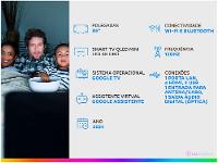 Smart TV 85" 4K UHD QLED Mini LED TCL 85C755 120Hz Wi-Fi Bluetooth 4 HDMI 2 USB - 2