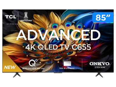 Smart TV 85” 4K UHD QLED TCL 85C655 Wi-Fi